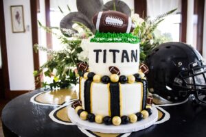 football birthday cake