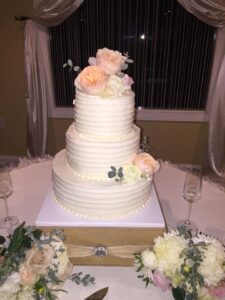 three tier wedding cake