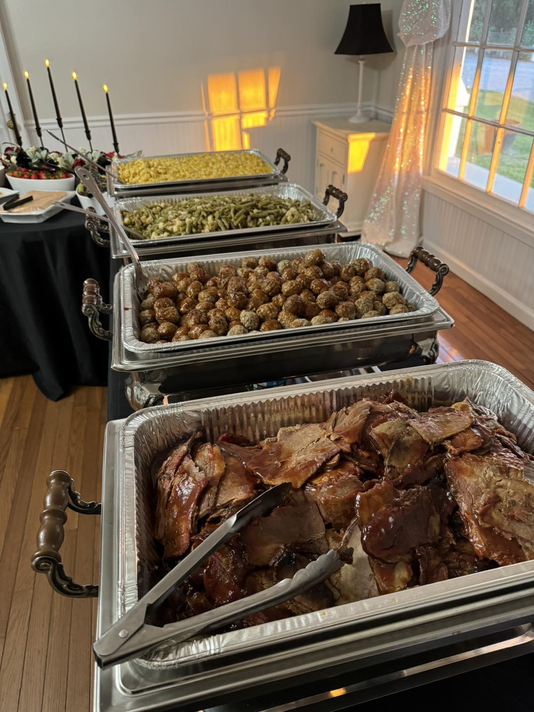 catered meal for wedding