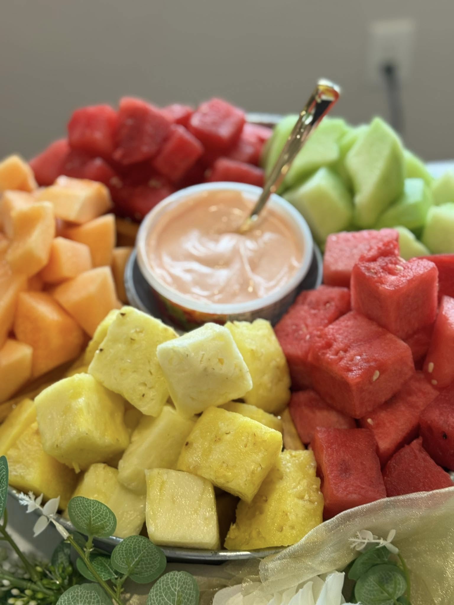tropical fruit and dip